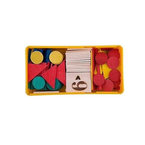 Касса цифр и счетного материала из натурального дерева 