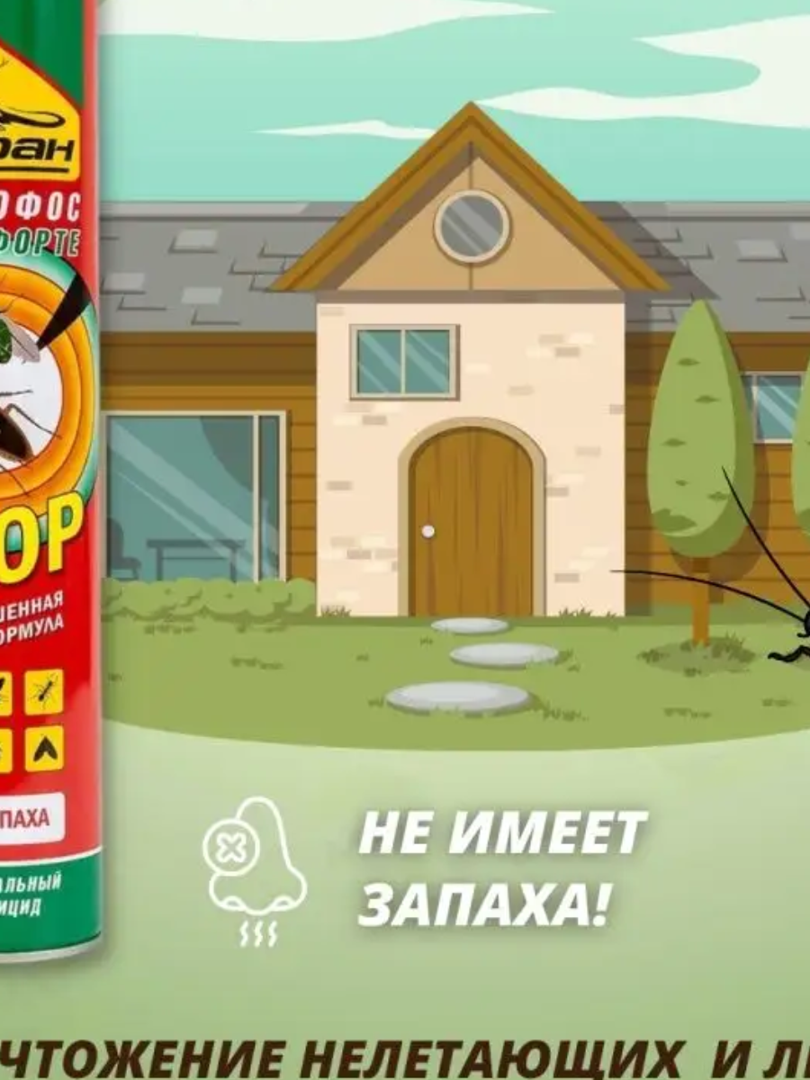 Средство инсектицидное от насекомых ДИХЛОФОС универсальный 300 мл, ВАРАН ФОРТЕ, без запаха, СИБИАР, 5-03.01.001.06