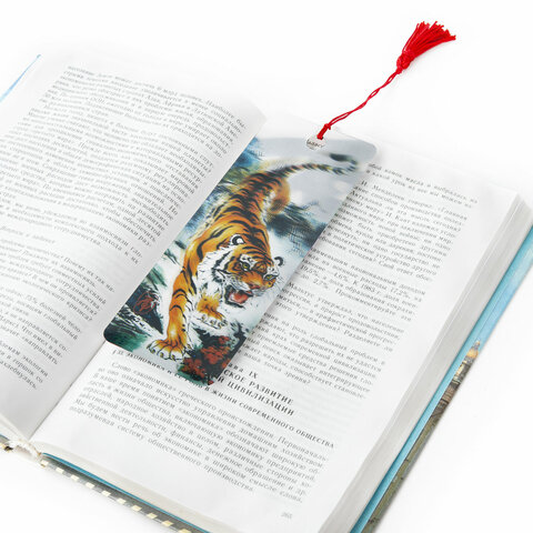 Закладка для книг с линейкой 3D-ОБЪЕМНАЯ BRAUBERG, 