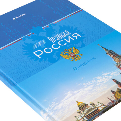 Дневник 1-4 класс 48 л., твердый, BRAUBERG, глянцевая ламинация, с подсказом, 