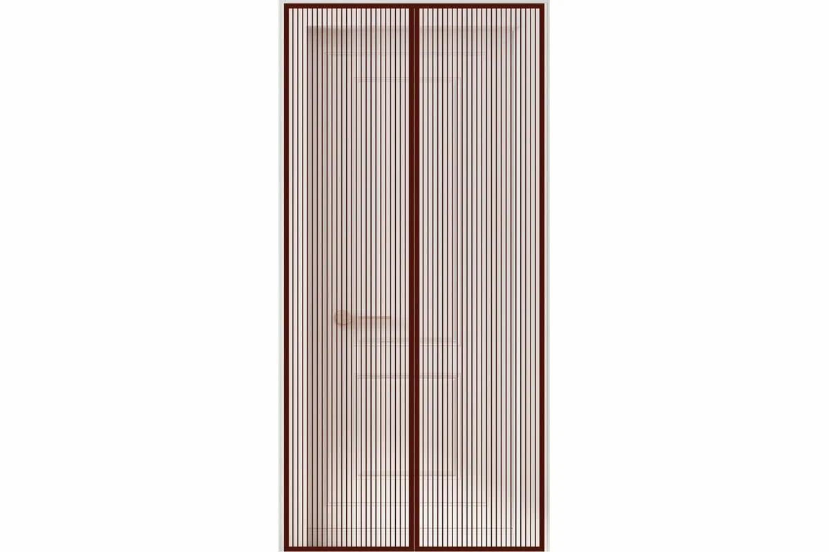 Москитная сетка дверная на магнитах 100х210 см, антимоскитная, коричневая, DASWERK, 607986