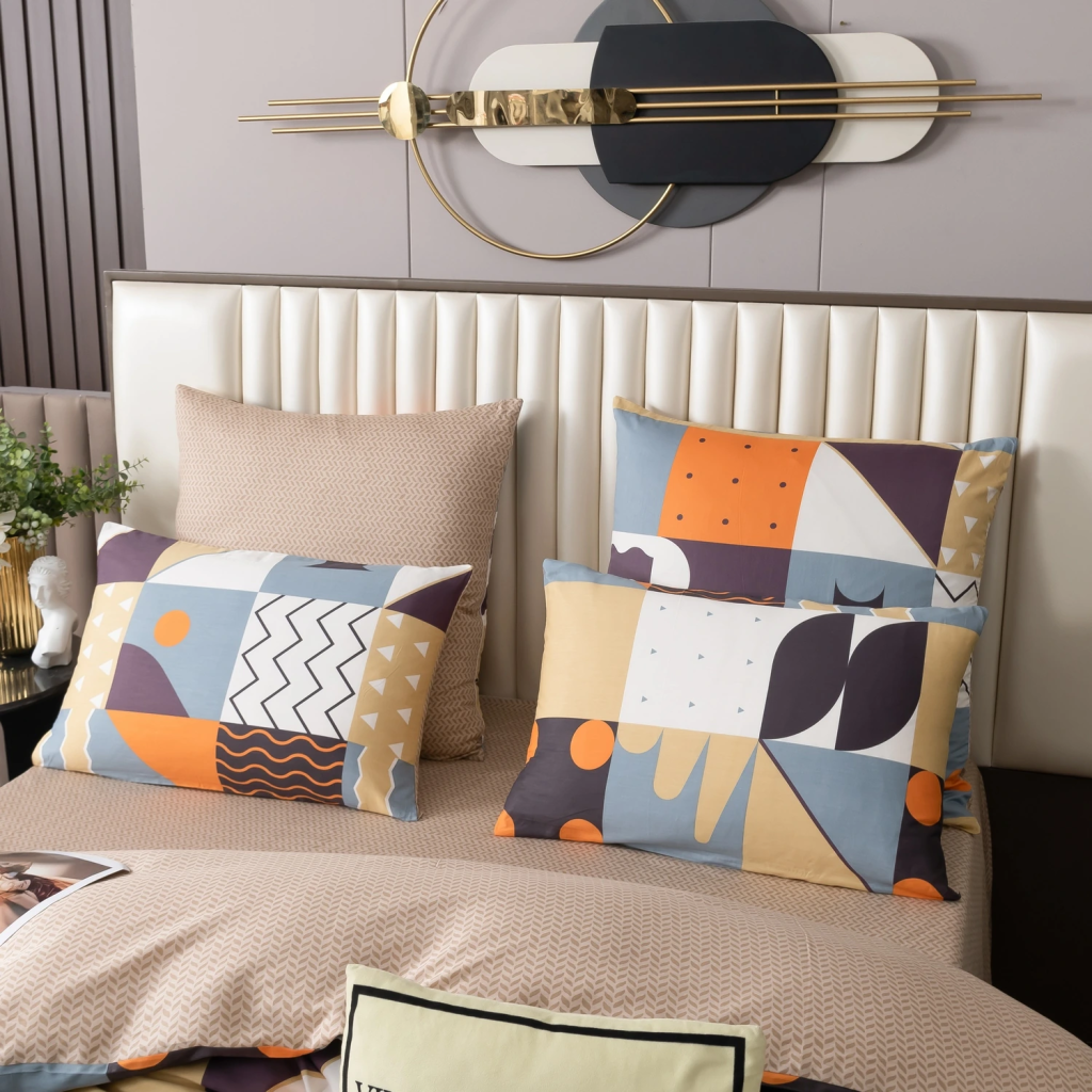 Комплект постельного белья Делюкс Сатин 100% хлопок на резинке LR459