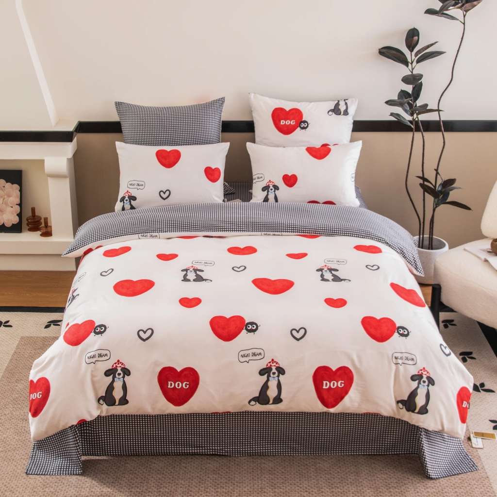 Комплект постельного белья Делюкс Сатин 100% хлопок на резинке LR613