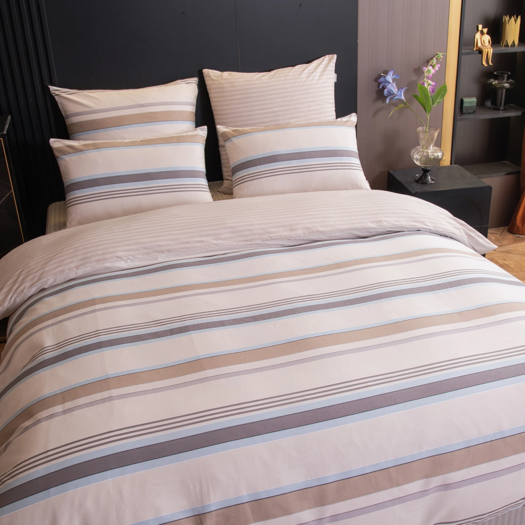 Комплект постельного белья Делюкс Сатин 100% хлопок на резинке LR630