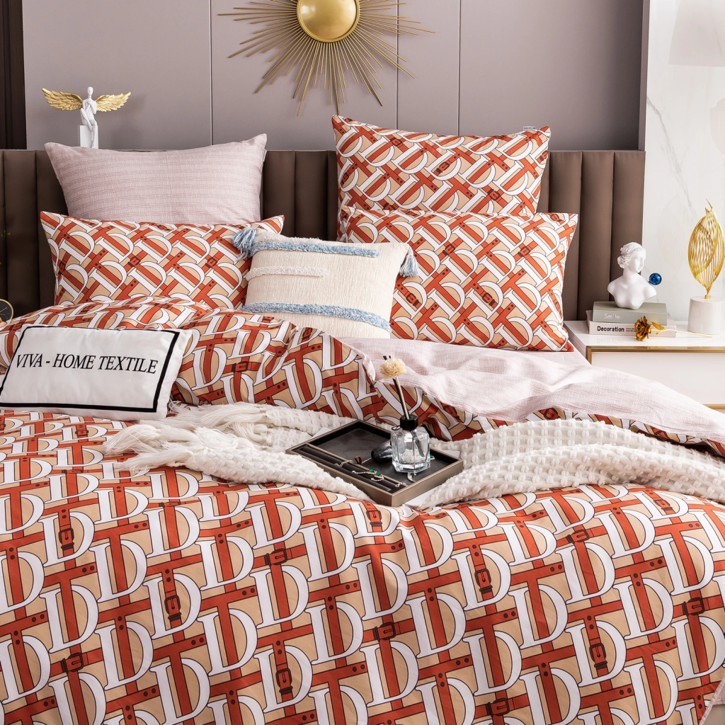 Комплект постельного белья Люкс Сатин 100% хлопок на резинке AR304