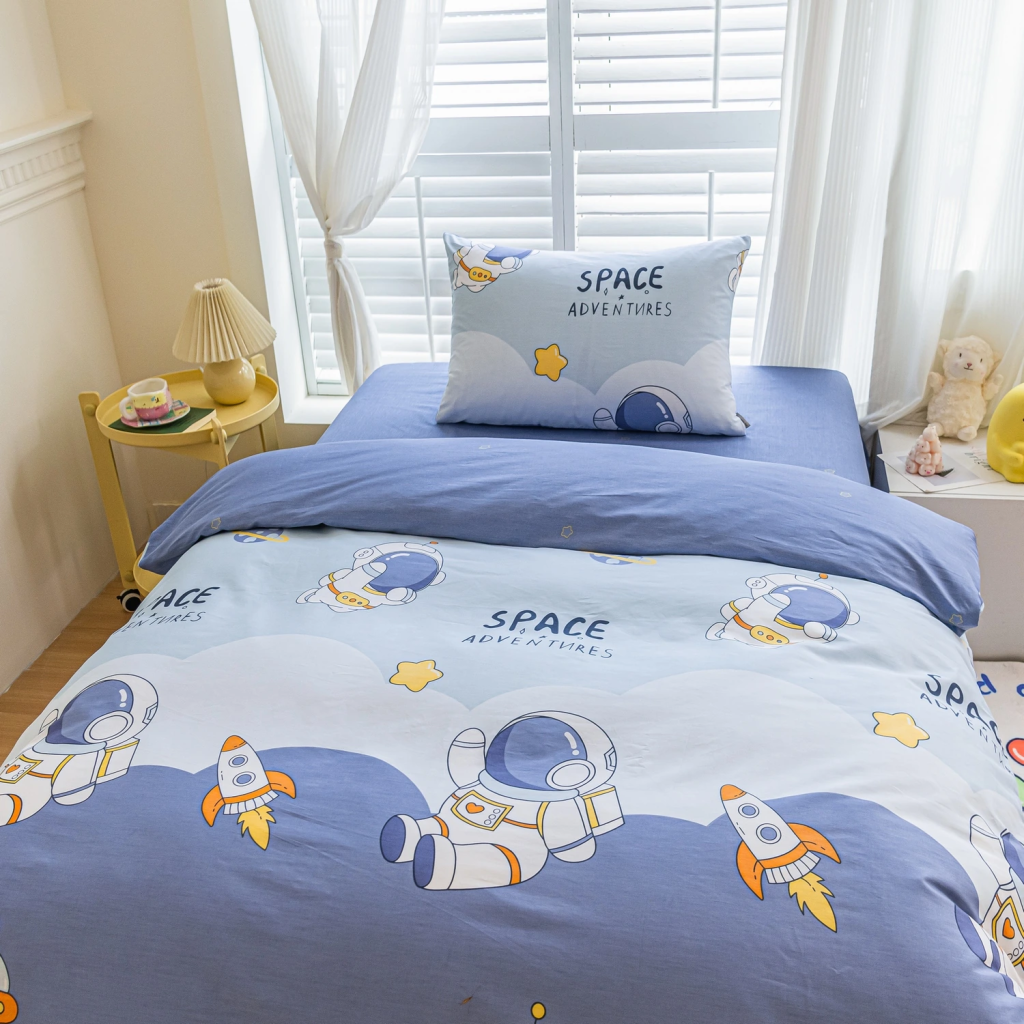 Комплект постельного белья на резинке Сатин Люкс KIDS 100% хлопок CDKR065