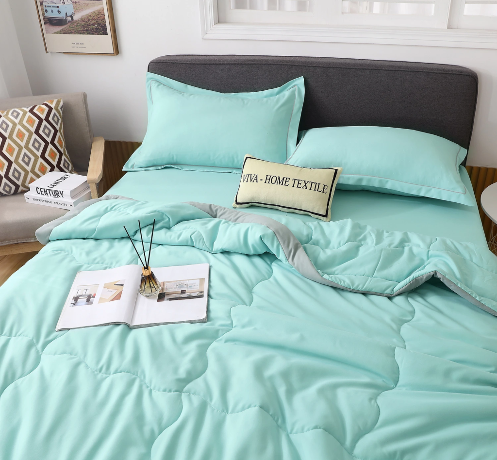 Комплект постельного белья Однотонный Сатин с Одеялом FB015