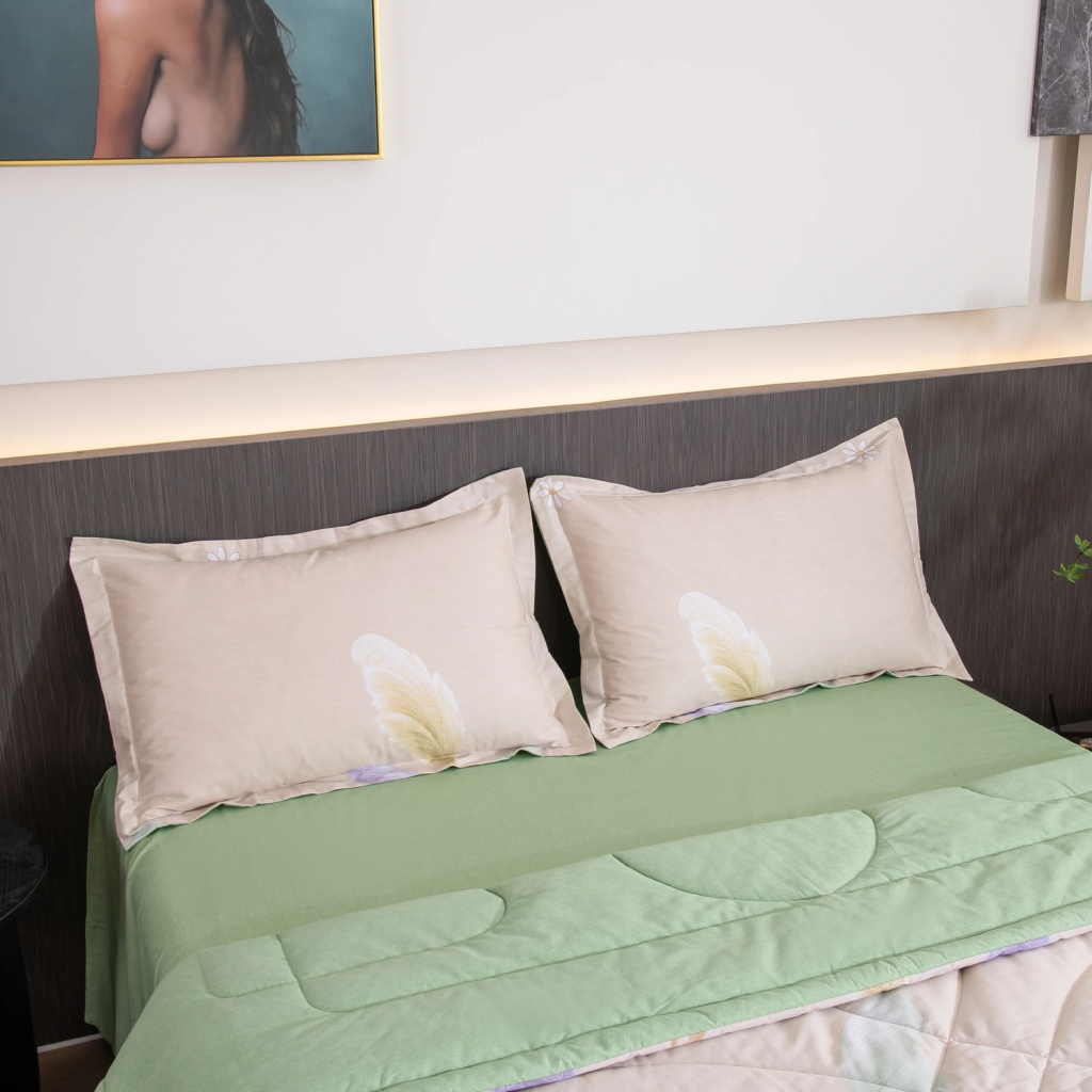 Комплект постельного белья Сатин с Одеялом 100% хлопок 160x80 на резинке OBR167