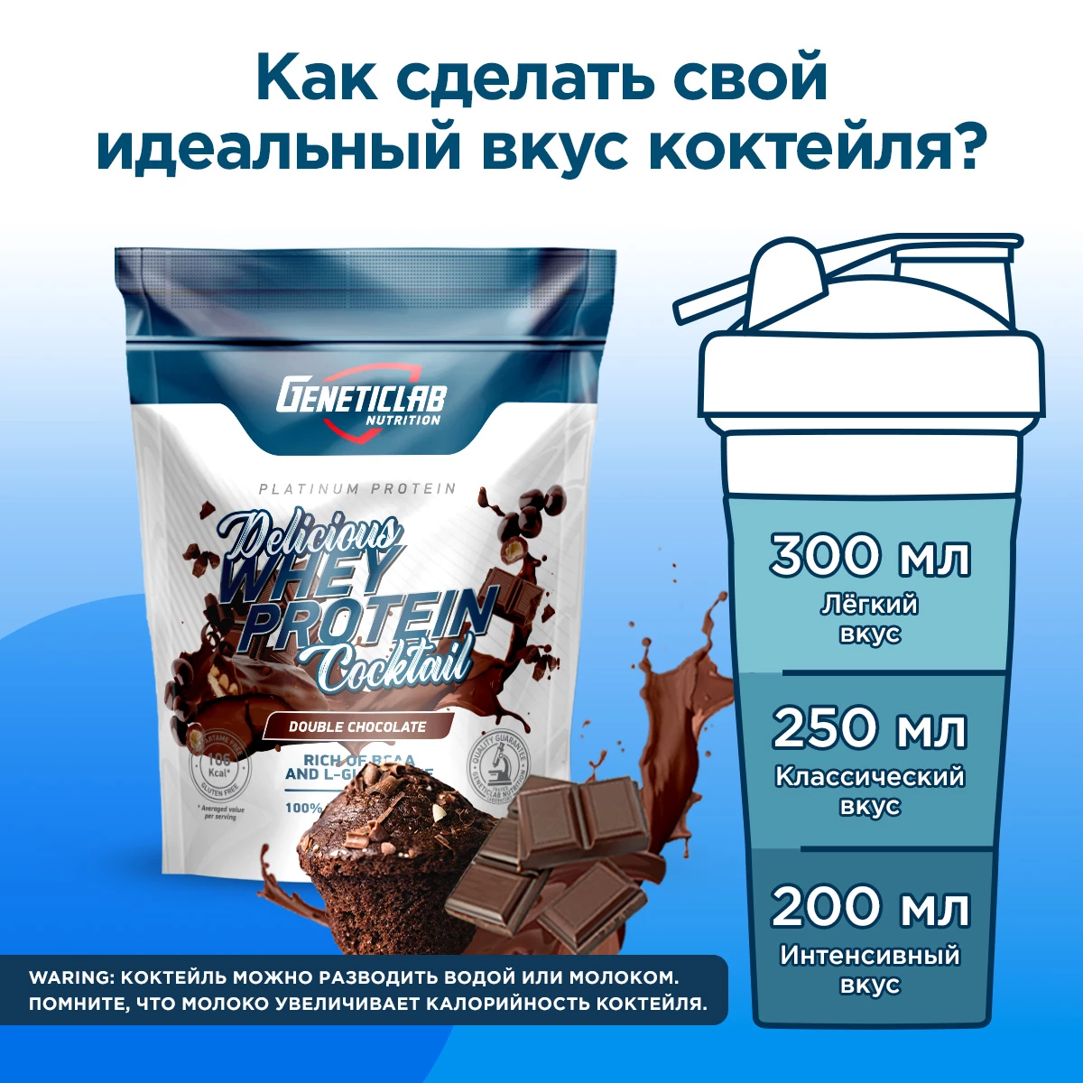 Сывороточный протеин  DELICIOUS WHEY PROTEIN COCTAIL 900 г Шоколад