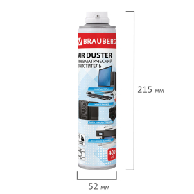 Баллон со сжатым воздухом BRAUBERG ДЛЯ ОЧИСТКИ ТЕХНИКИ, 400 мл, 511519