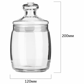 Банка для сыпучих продуктов, с крышкой, 920 мл, стекло, PASABAHCE "ЧЕШНИ", фирменная подарочная упаковка, 97560