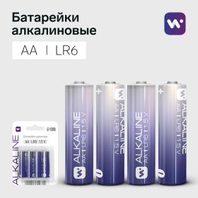 Батарейка алкалиновая Windigo, AA, LR6, блистер, 4 шт