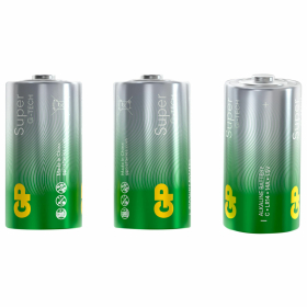 Батарейки КОМПЛЕКТ 2 шт., GP Super G-Tech, С (LR14, 14А), алкалиновые, в пленке, 14A-OS2