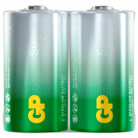Батарейки КОМПЛЕКТ 2 шт., GP Super G-Tech, С (LR14, 14А), алкалиновые, в пленке, 14A-OS2