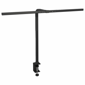 Бестеневая лампа / светильник на струбцине, LED, 16 Вт, черный, высота 75 см, DASWERK, 238331