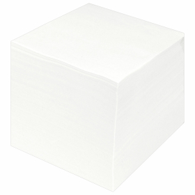 Блок для записей STAFF проклеенный, куб 9х9х9 см, белый, белизна 90-92%, 129204