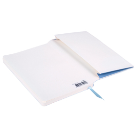 Блокнот А5 (130х210 мм), BRAUBERG ULTRA, под кожу, 80 г/м2, 96 л., клетка, голубой, 113011