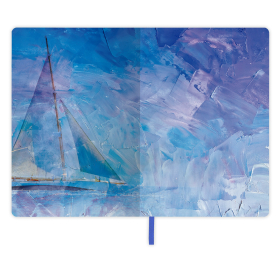 Блокнот А5 (143x210 мм), BRAUBERG VISTA "Bay of joy", под кожу, гибкий, 80 л., 112086