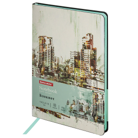 Блокнот А5 (143x210 мм), BRAUBERG VISTA "District", под кожу, гибкий, 80 л., 112087