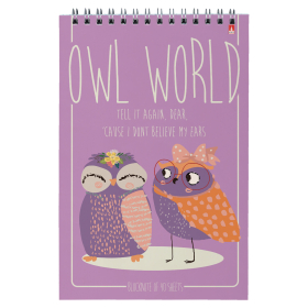 Блокнот А5, 40 л., гребень, ламинированный картон, клетка, Альт, 