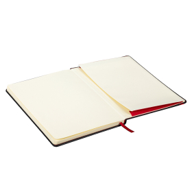 Блокнот БОЛЬШОЙ ФОРМАТ (180х250 мм) B5, BRAUBERG "Office", под кожу 80 л., клетка, черный, 113309