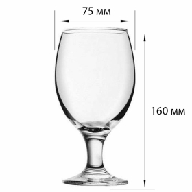 Бокал для пива на ножке, 400 мл, КОМПЛЕКТ 3 штуки, стекло, PASABAHCE "БИСТРО", фирменная подарочная упаковка, 44417