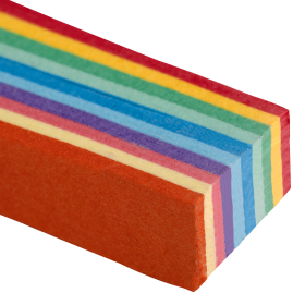 Бумага для квиллинга "Радуга", 10 цветов, 100 полос, 7 мм х 300 мм, 80 г/м2, ОСТРОВ СОКРОВИЩ, 128755