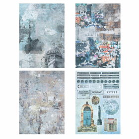 Бумага для скрапбукинга 15х21 см "Текстуры", двусторонняя,12 листов, 240 г/м2, ОСТРОВ СОКРОВИЩ, 665443