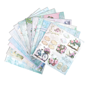 Бумага для скрапбукинга 30х30 см "Весна", двусторонняя, 12 листов, 180 г/м2, ОСТРОВ СОКРОВИЩ, 665439