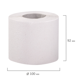 Бумага туалетная "МЯГКИЙ РУЛОНЧИК" белая, 51 метр, 1-слойная, LAIMA, 114737