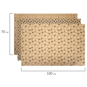 Бумага упаковочная крафтовая НАБОР 3 шт., "Kraft Casual", 70х100 см, 3 дизайна, ЗОЛОТАЯ СКАЗКА, 592063