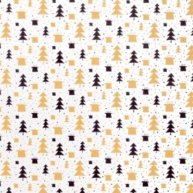 Бумага упаковочная подарочная новогодняя "Black.Gold.White", 70х100 см, 10 дизайнов ассорти, ЗОЛОТАЯ СКАЗКА, 592052