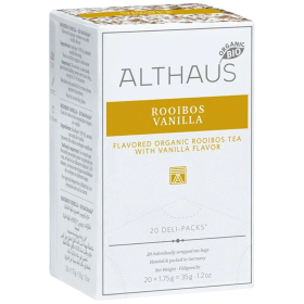 Чай ALTHAUS "Rooibos Vanilla" фруктовый, 20 пакетиков в конвертах по 1,75 г, ГЕРМАНИЯ, TALTHB-DP0039