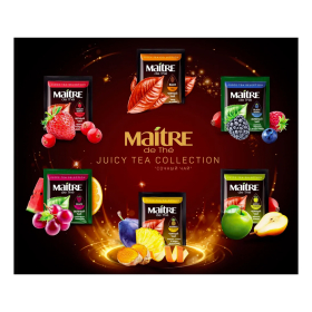 Чай MAITRE "Сочный чай", ассорти 6 вкусов, НАБОР 30 пакетиков по 2 г, бак039