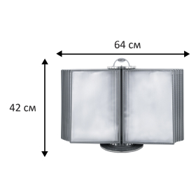 Демосистема настольная на 30 панелей, с 30 серыми панелями А4, вращающаяся, STAFF, 238332