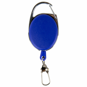 Держатель-рулетка для бейджей, 70 см, 2 карабина, синий, в блистере, BRAUBERG, 238239