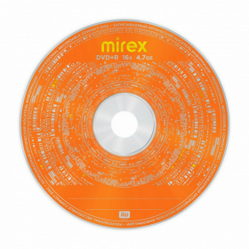 Диск DVD+R (плюс) MIREX, 4,7 ГБ, 16x, Slim Case, 1 штука, UL130013A1S