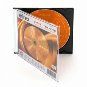 Диск DVD+R (плюс) MIREX, 4,7 ГБ, 16x, Slim Case, 1 штука, UL130013A1S