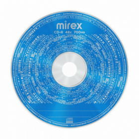Диски CD-R MIREX, 700 Мб, 48x, Cake Box (упаковка на шпиле), КОМПЛЕКТ 50 шт., UL120051A8B