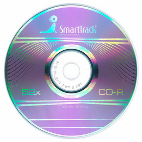 Диски CD-R SMARTTRACK, 700 Мб, 52x, Cake Box (упаковка на шпиле), КОМПЛЕКТ 50 шт., ST000151