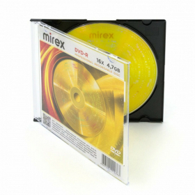 Диски DVD-R MIREX, 4,7 ГБ, 16x, Slim Case, КОМПЛЕКТ 5 шт., UL130003A1F