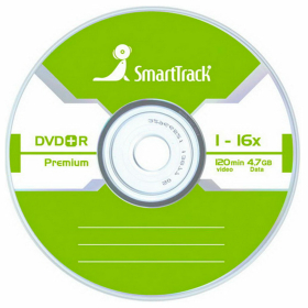 Диски DVD+R (плюс) SMARTTRACK, 4,7 Гб 16x Cake Box (упаковка на шпиле), КОМПЛЕКТ 10 шт., ST000219