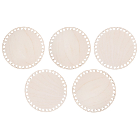 Донышки деревянные для вязания круглые, 5 шт., диаметр 15 см, BRAUBERG HOBBY, 665315