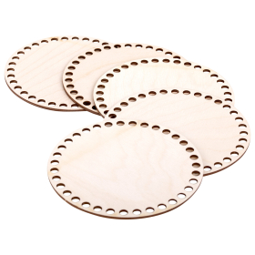 Донышки деревянные для вязания круглые, 5 шт., диаметр 15 см, BRAUBERG HOBBY, 665315