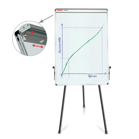 Доска-флипчарт магнитно-маркерная 70х100 см, тренога, ГАРАНТИЯ 10 ЛЕТ, BRAUBERG, 231720
