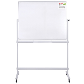 Доска магнитно-маркерная НА СТЕНДЕ 90х120 см, 2-сторонняя, STAFF, 238014