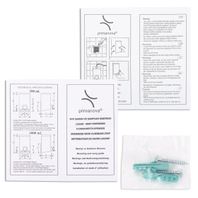 Дозатор для жидкого мыла и антисептика PRIMA NOVA, НАЛИВНОЙ, белый, 0,5 л, SD01