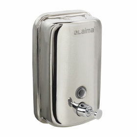 Дозатор для жидкого мыла LAIMA BASIC, 1 л, нержавеющая сталь, зеркальный, 601796