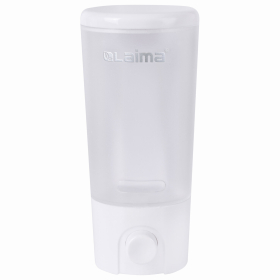 Дозатор для жидкого мыла LAIMA, НАЛИВНОЙ, 0,38 л, белый (матовый), ABS-пластик, 603922