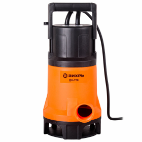 Дренажный насос для грязной воды ВИХРЬ ДН-750, 750 Вт, 255 л/мин, погружной, 68/2/2